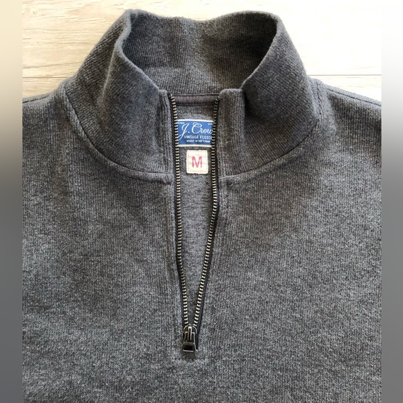 Men’s J. Crew French Rib Half-Zip Sweatshirt Sweater Top with Pockets - Picture 13 of 16